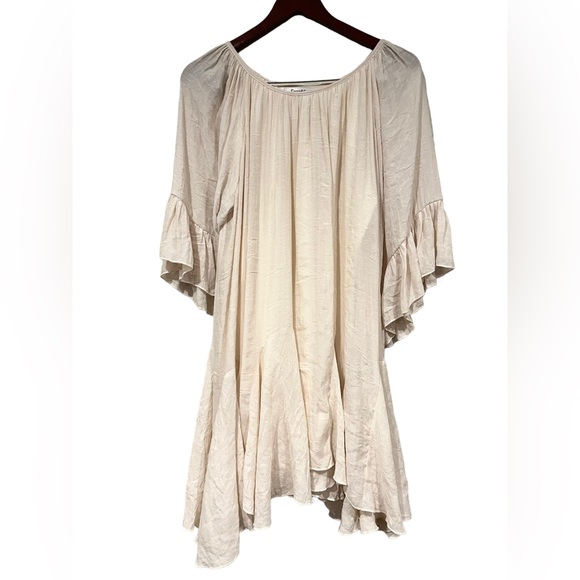 Sassybling Dresses & Skirts - Sassybling Cream Colored Extra Large Fairycore Dress Flowy Bell Sleeves